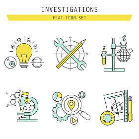 扁线图标用于 web 开发的一套。应用开发、 web 页编码和编程、 seo、 网站设计、 创作过程、 社会媒体、 品牌、 营销的图标