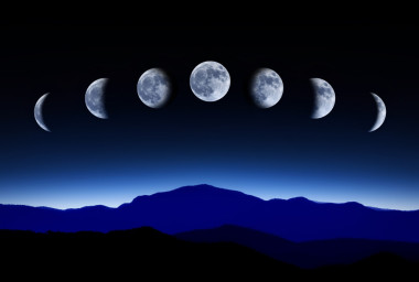 月球在夜空中的循環(huán)，時(shí)間差的概念