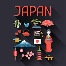 日本图标和符号集.图片