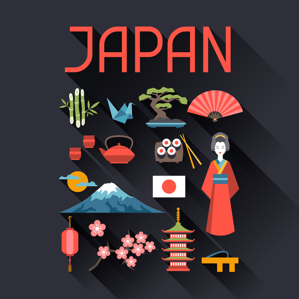 日本图标和符号集.图片