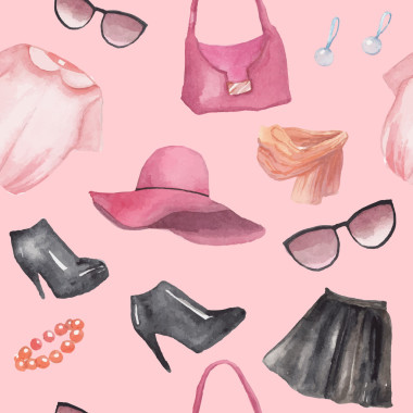 時尚物件無縫圖案照片