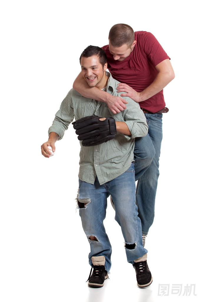 兩名男子棒球照片