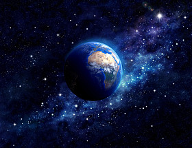 在外层空间行星地球图片