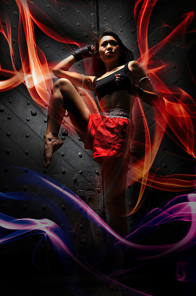 泰拳泰国具有特殊效果的图片