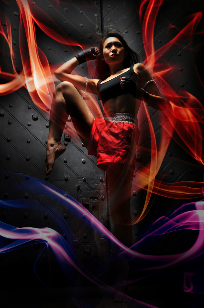 泰拳泰国具有特殊效果的图片