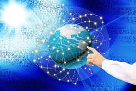 互联网技术的全球业务的概念图片