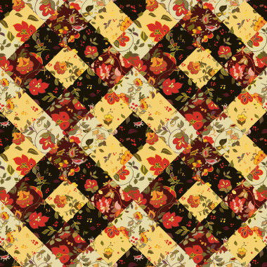 創(chuàng)造性的無縫拼接圖案與花