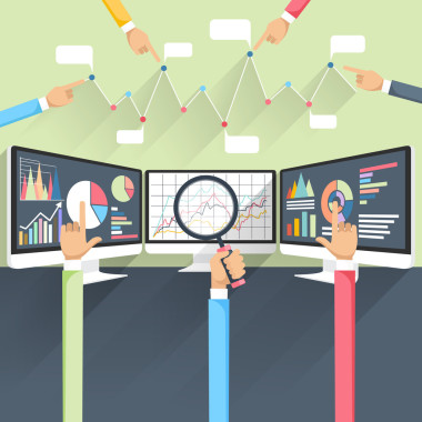 股票匯率在監(jiān)視器上