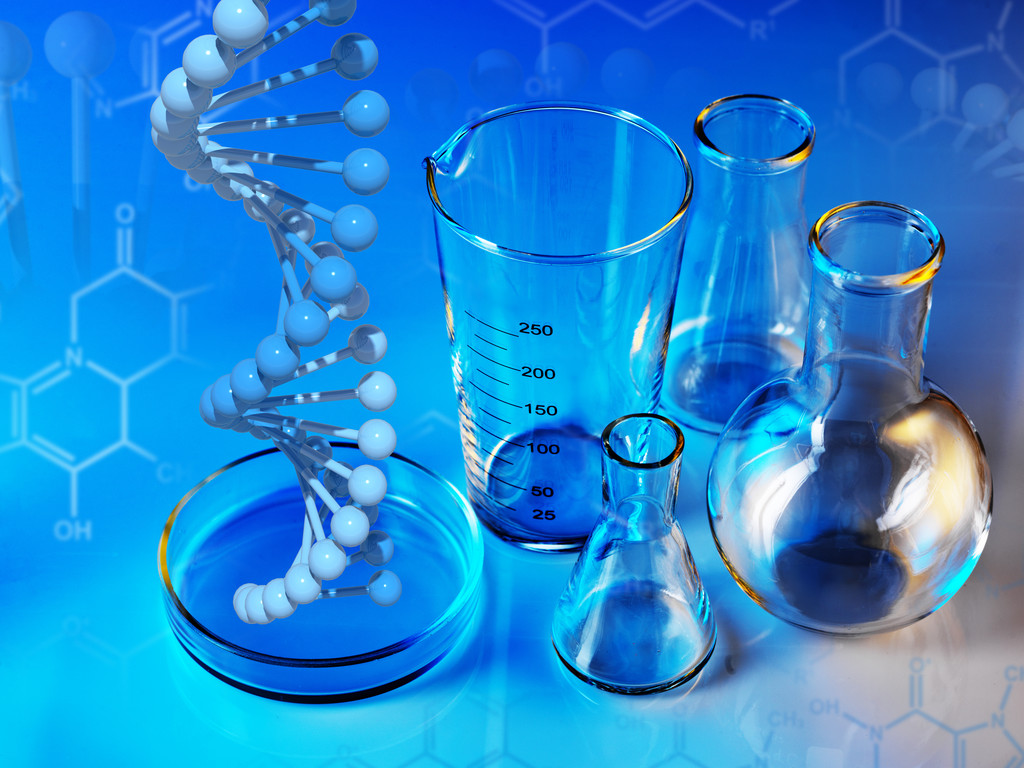 科学实验室玻璃器皿图片