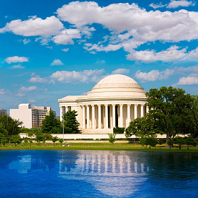 At the Thomas Jefferson Memorial in Washington, D.C