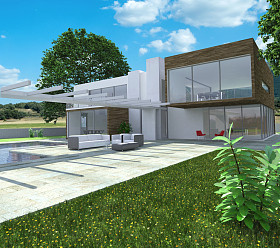 豪华的现代公寓外观照片