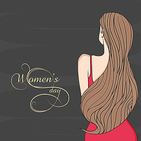 国际妇女节庆祝活动与年轻女孩