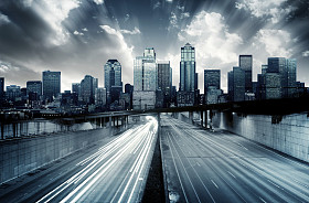 未来派的城市景观图片