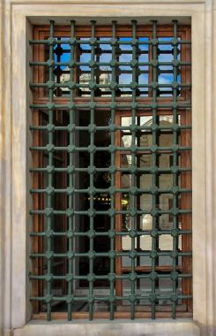 The reflected Windows of the Mosque Suleymaniye Mosque in Istanbul
