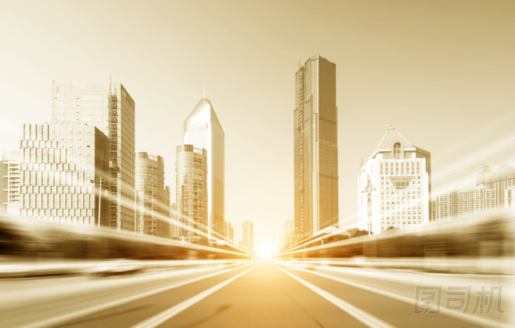 對(duì)建筑物背景光跡圖片