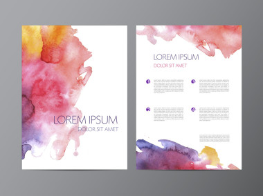 水彩濺海報模板