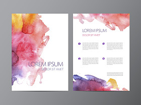 水彩溅海报模板