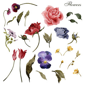 花和叶的贺卡照片