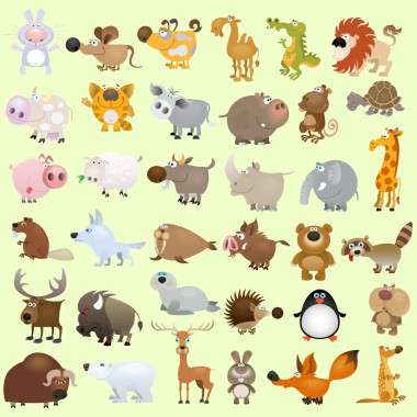 卡通動物套