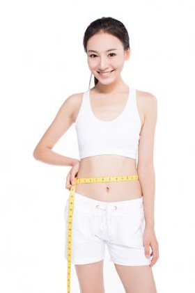 卷尺的女人图片