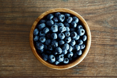 碗的蓝莓