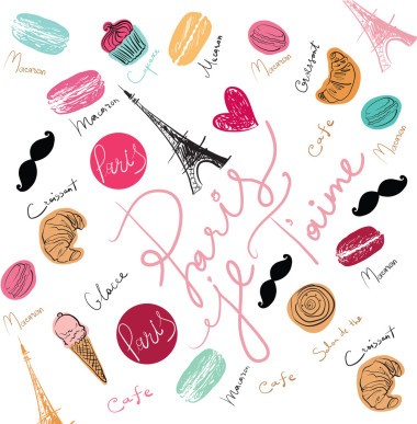 背景与巴黎符号.图片