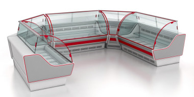 店內(nèi)冷藏的展示