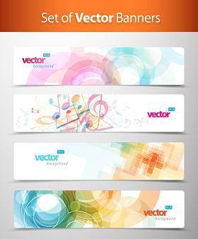 组抽象色彩丰富的网页标题