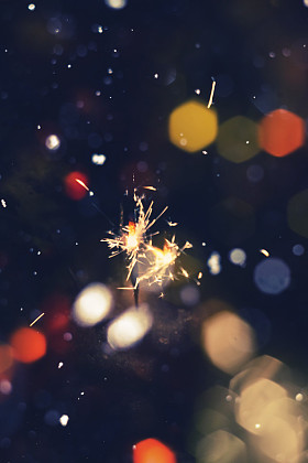 多彩圣诞烟火图片