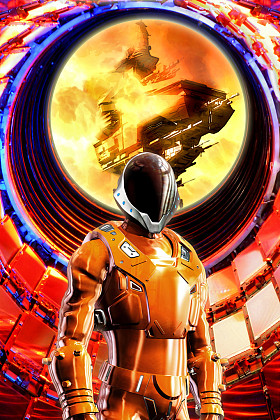 空间士兵的盔甲照片