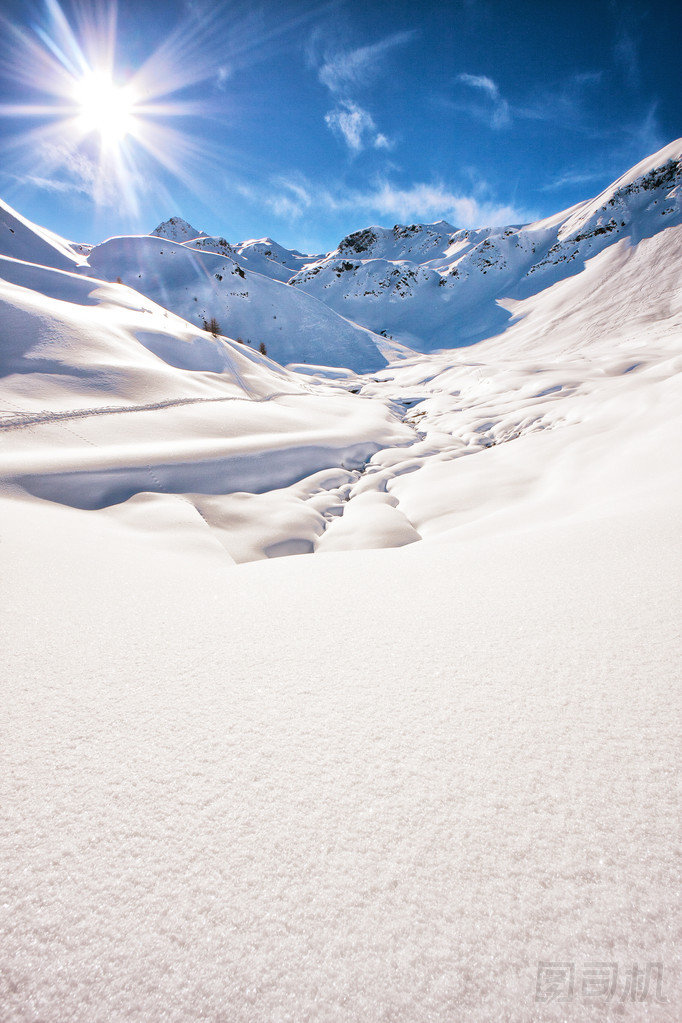 意大利阿尔卑斯山的冬天