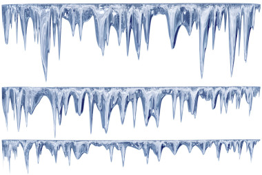 解凍的藍(lán)影冰柱掛一套圖片