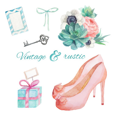 老式婚礼样式集图片