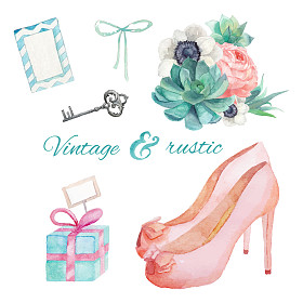 老式婚礼样式集图片