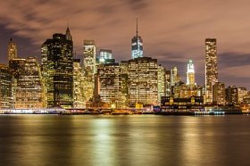 曼哈顿的夜晚全景