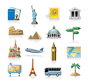 旅行图标集