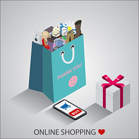 与不同的家用电器、 小意、 磨损的购物袋