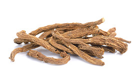 白色背景上的当归中华草本图片