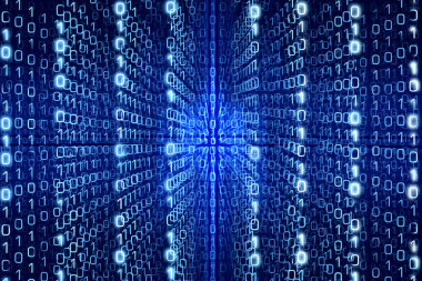 蓝色矩阵抽象数字背景图片