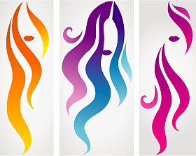 女性的图标集照片