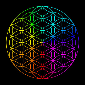 彩虹的生命之花图片