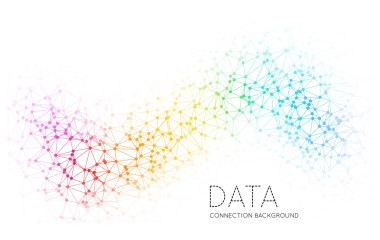 與連接點(diǎn)，三角形明亮的背景