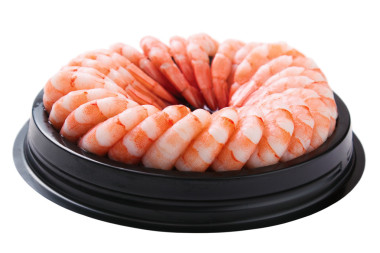 在塑料盤上蝦環(huán)圖片