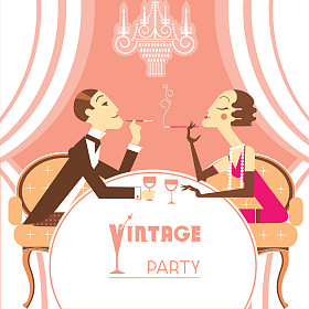 与夫妻情侣复古方图图片