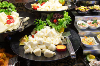 什锦的沙拉自助餐食物