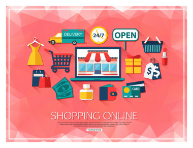 在線購物的圖標