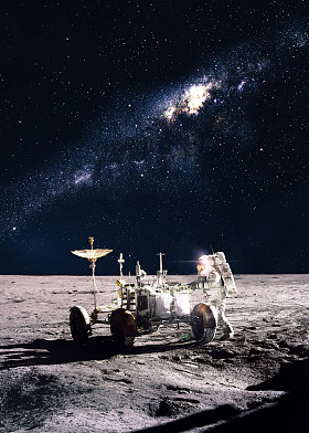 宇航员在月球上