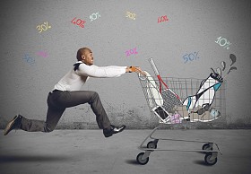 人跑去购物图片