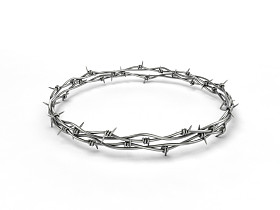 带刺铁丝网花圈