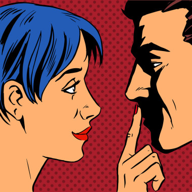停止的女人邀請(qǐng)要男人呆在把一個(gè)手指放到他的嘴唇